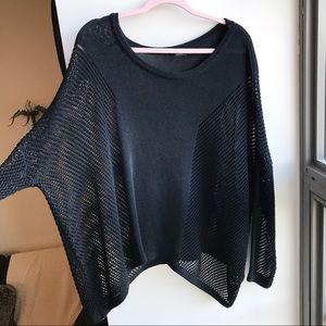 LF Millau Black Open Knit hole Sweater